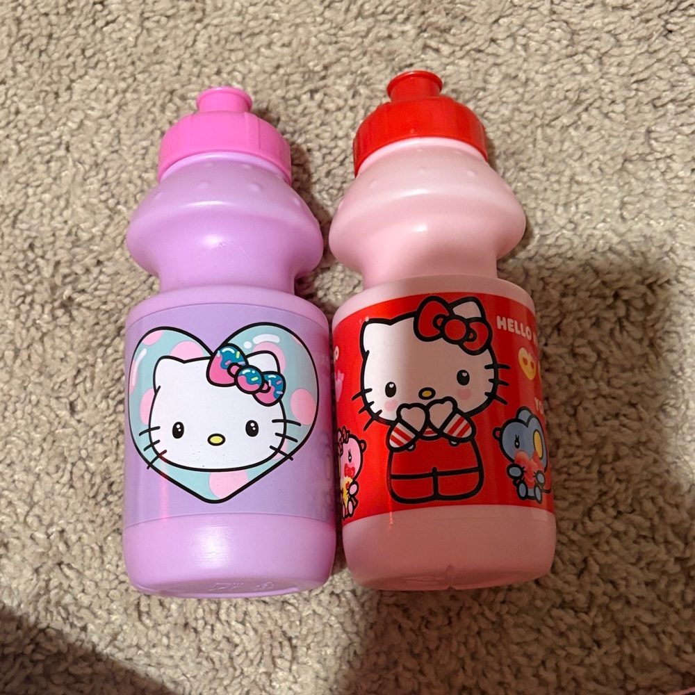 Hello Kitty Water Bottle Set - Pink & Purple